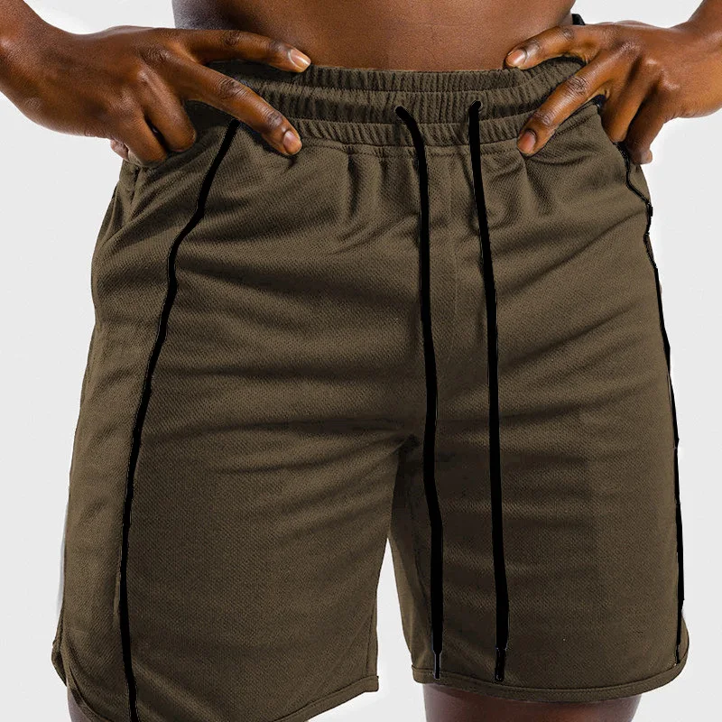 

Summer fashion sports shorts men's solid color loose breathable beach shorts men's casual fitness shorts full size shorts