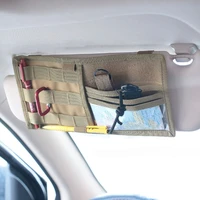 tactical car sun visor storage bag multifunctional credit card coin receipt storage tactical military finishing accessory kit