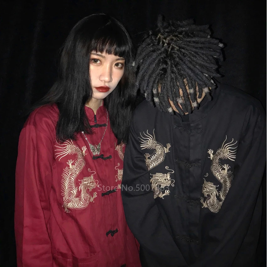 Традиционная китайская одежда 2021 костюм Тан с вышивкой дракона куртка для женщин