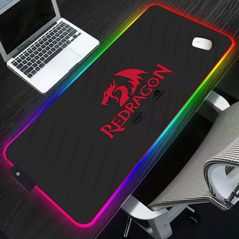 RGB коврик для мыши REDRAGON игровой в стиле аниме подкладка клавиатуры компьютера