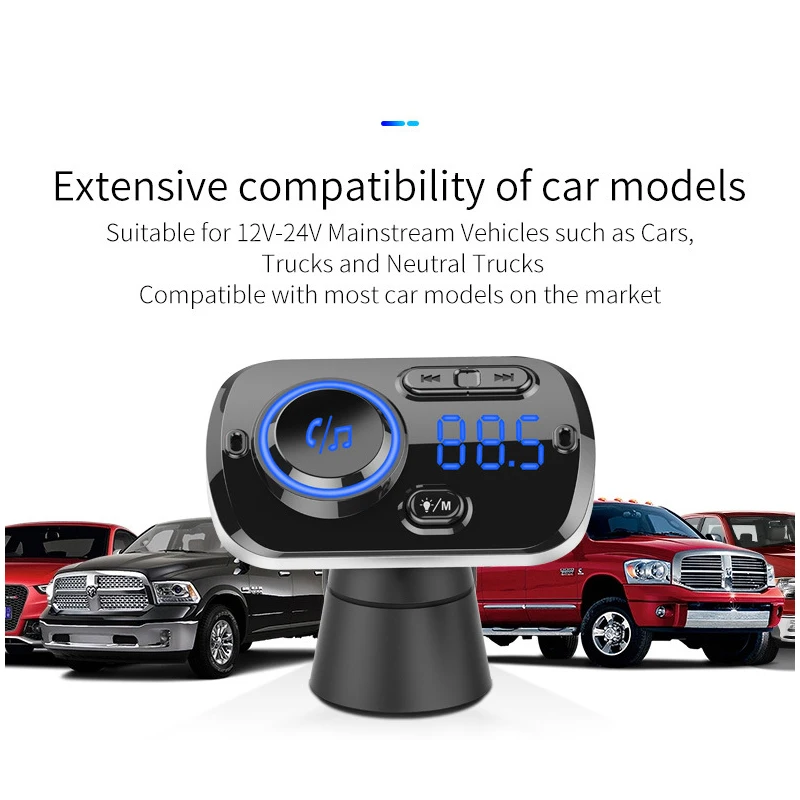 Автомобильный Bluetooth MP3-плеер fm-передатчик с громкой связью USB быстрое зарядное