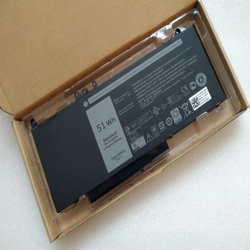 

For Dell Latitude 3150 3160 E5250 E5450 E5550 Notebook 15.6" G5M10 WYJC2 8V5GX R9XM9 1KY05 Genuine Laptop New Battery 7.4V 51Wh