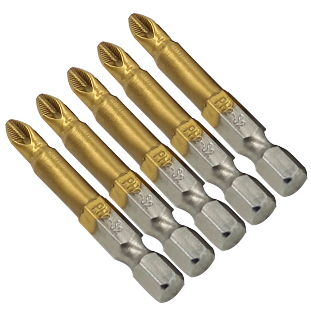 DIY отвертка бит PH2 Простая установка Титан покрытием отточить инструмент 1/4