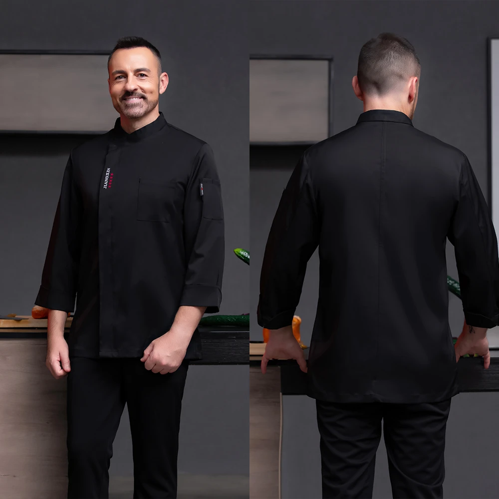 Модная профессиональная Рабочая Униформа шеф-повара с длинным рукавом для