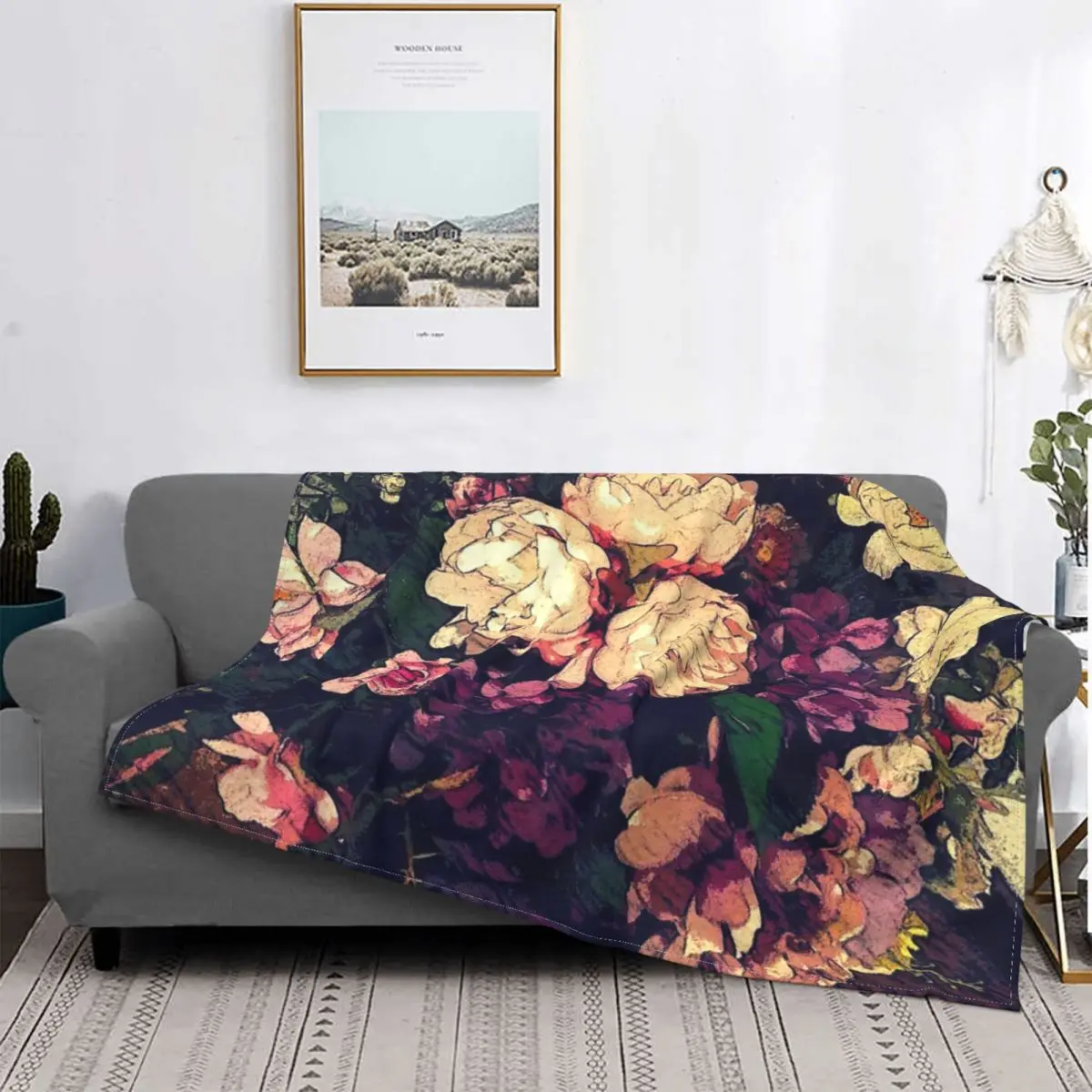 

Ramo de flores desgastado-Chic, manta Digital, для cama colcha