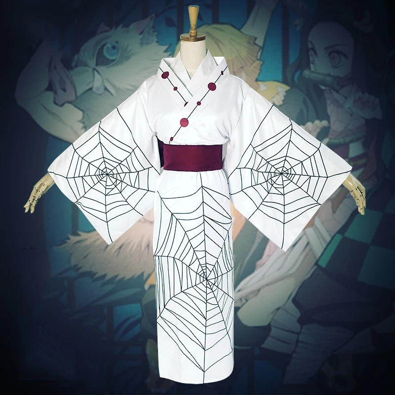 

Аниме Comic Demon Slayer Kimetsu no Yaiba, косплей костюмы Rui, костюм, Униформа, костюмы, белое кимоно с лезвием демона