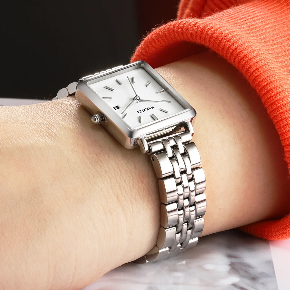 NAKZEN Luxury Women's Watch 2020 New Fashion Casual Ladies Ultra-thin Square Quartz Watches Women Bracelet Relogio Feminino enlarge