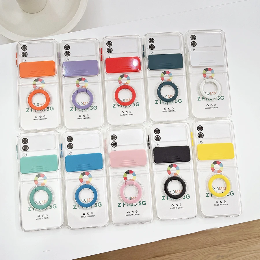 Прозрачный чехол для телефона с защитой объектива камеры Samsung Galaxy Z Flip 4