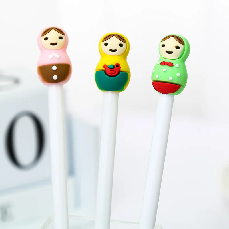 Корейская милая кукла гелевые ручки мультфильм кимоно Kawaii русский цветной ручка