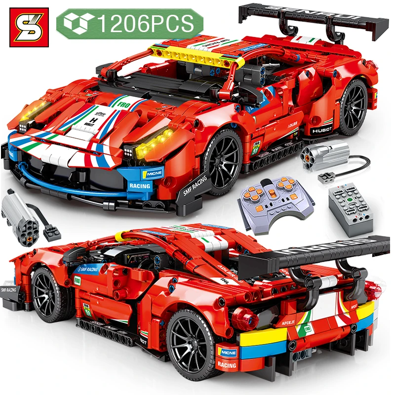 

SY Block Expert Famous Sports Car Building Blocks Super Racing Vehicle Model Bricks Assembly Toys Birthday Gift For Children