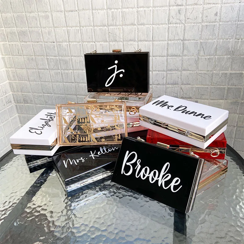 Индивидуальная акриловая сумка с прозрачным рисунком для селфи фото