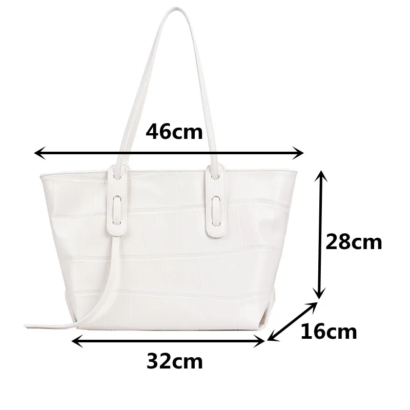 

Black Big Soft Leather Women Tote Bags Luxury Designer Handbag Large Capacity Shopping Bag Stone Pattern Ladies Shoulder Bag Sac