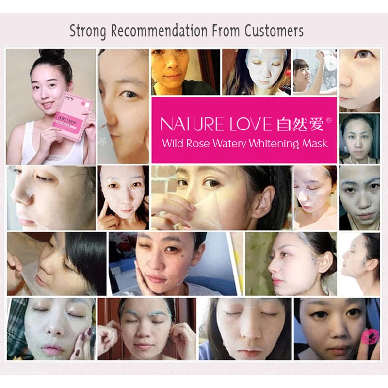 Маска для лица с изображением натуральной розы противовозрастная маска