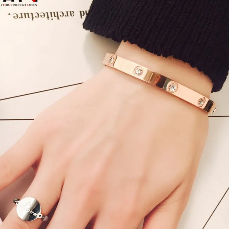 Новинка 2019 роскошный дизайн браслеты из нержавеющей стали с кристаллами для