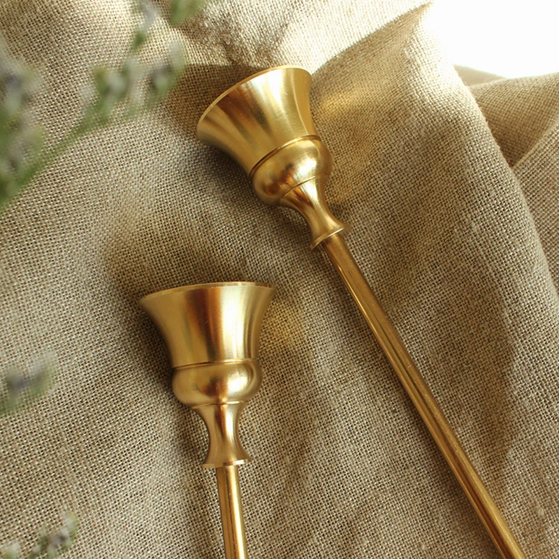 Элегантный Медный подсвечник в стиле ретро украшения для обеденного стола