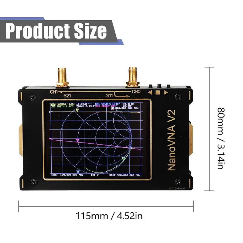 Векторный анализатор сети NanoVNA V2 3G антенны 3 2 дюйма HF VHF UHF измерительный двойной