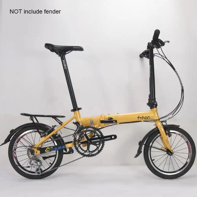 yellow black 349 Fnhon Zephyr 1" алюминиевый складной велосипед 16" 349 Minivelo городской Commuter велосипед с V тормозом 9 скоростей мини веловелосипеды - Цвет: yellow black 349