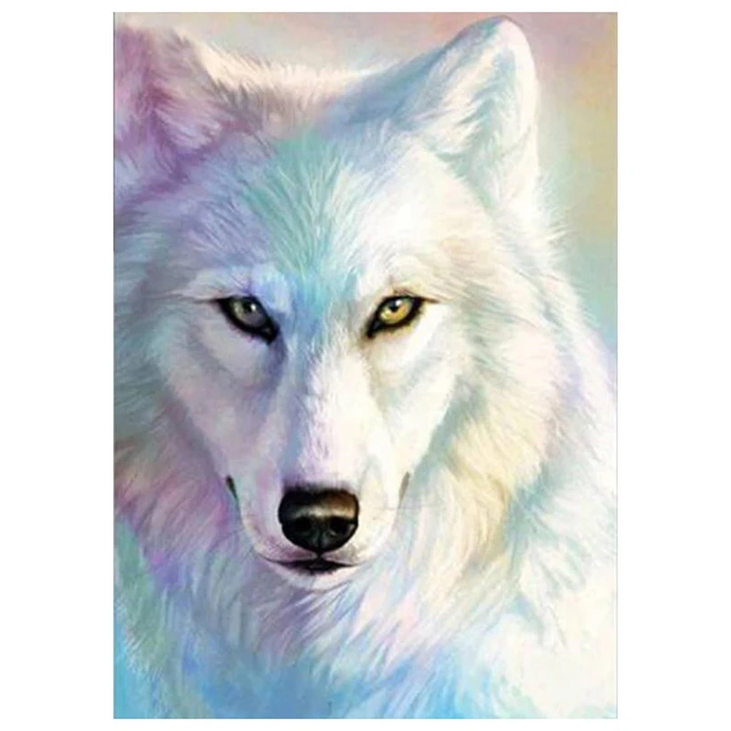 Новый Полный Круглый дрель 5D DIY Алмазная картина &quotживотное волк&quot 3D вышивка