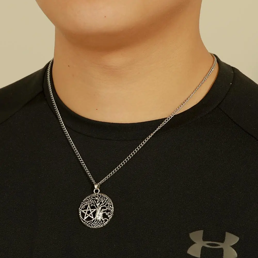 LIKGREAT винтажное женское колье с подвеской в виде дерева жизни пятиконечной
