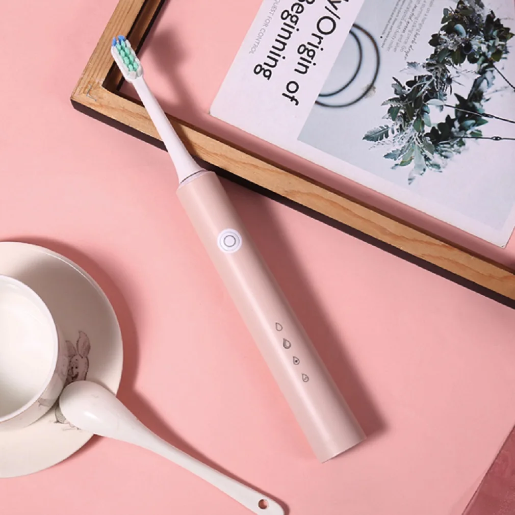USB Rechargeable Electric Toothbrush Sonic Wave Rechargeable Top Quality Smart Chip Toothbrush Head Replaceable Whitening Health