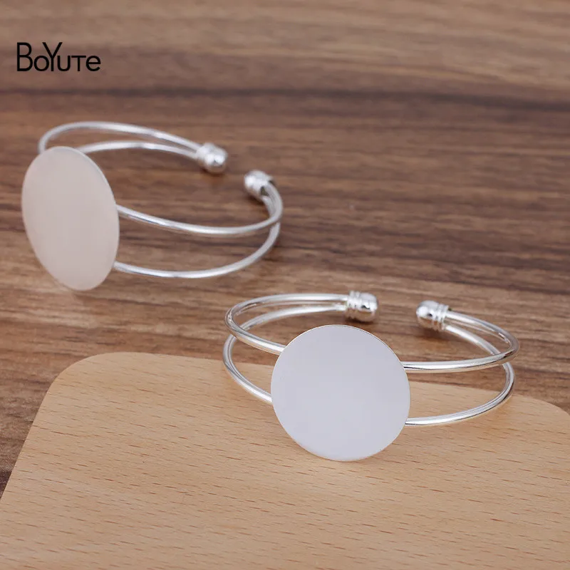 

BoYuTe (5 шт./лот) 65*60 мм металлический латунный браслет с плоской основой 25 мм 30 мм ручной работы DIY ювелирные аксессуары материалы