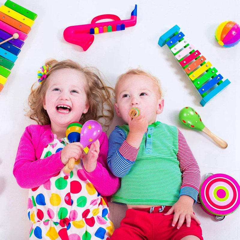 12 штук Maracas для Maraca вечерние любимые деревянные красочные мини Fiesta Favours