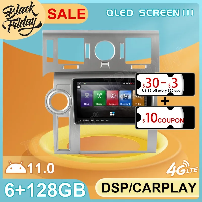 

Android 11.0 6G+128GB For Hummer H2 2007 - 2013 Car GPS Navigation Carplay Auto Radio Stereo Video Multimedia Player Head Unit
