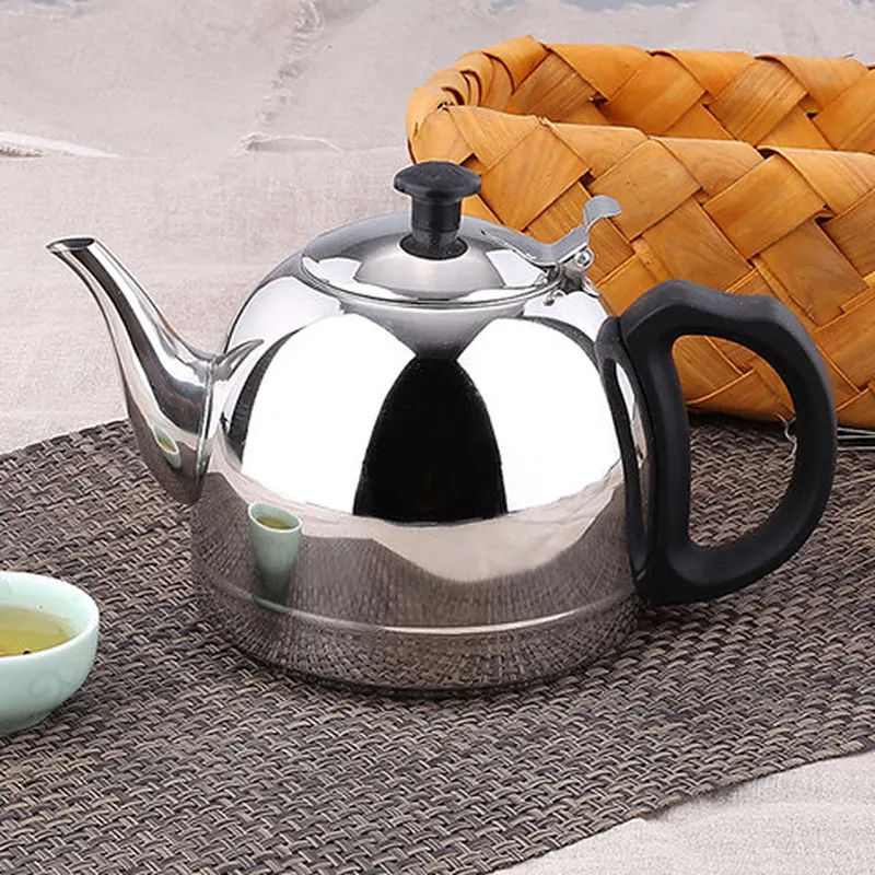 

Flat Bottom Kettle Stainless Steel Teapot Thickening Induction Cooker Kettle Boiled with Filter Kungfu Teapot Kettle Kettle