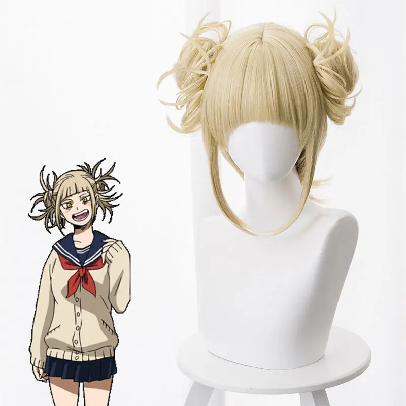 

Boku No Hero Academy Cross My Body Synthetic Hair Wig Cosplay My Hero Academy Himiko Toga Party Role Play Wigs
