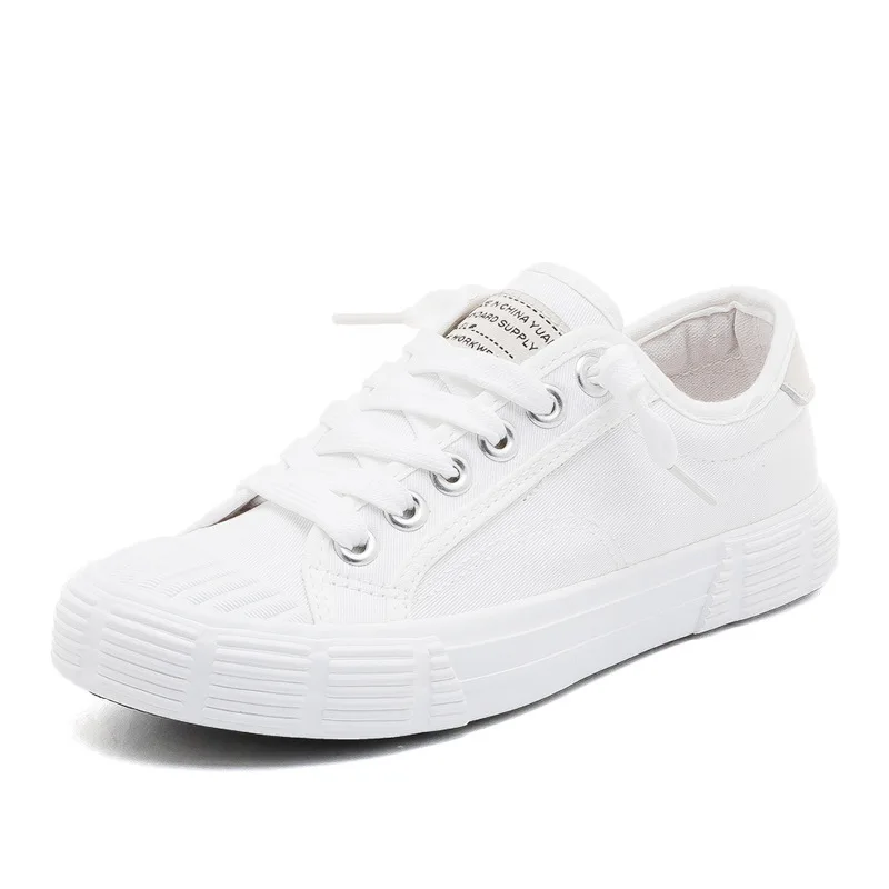 

2021 autumn low top pure color canvas shoes for female students