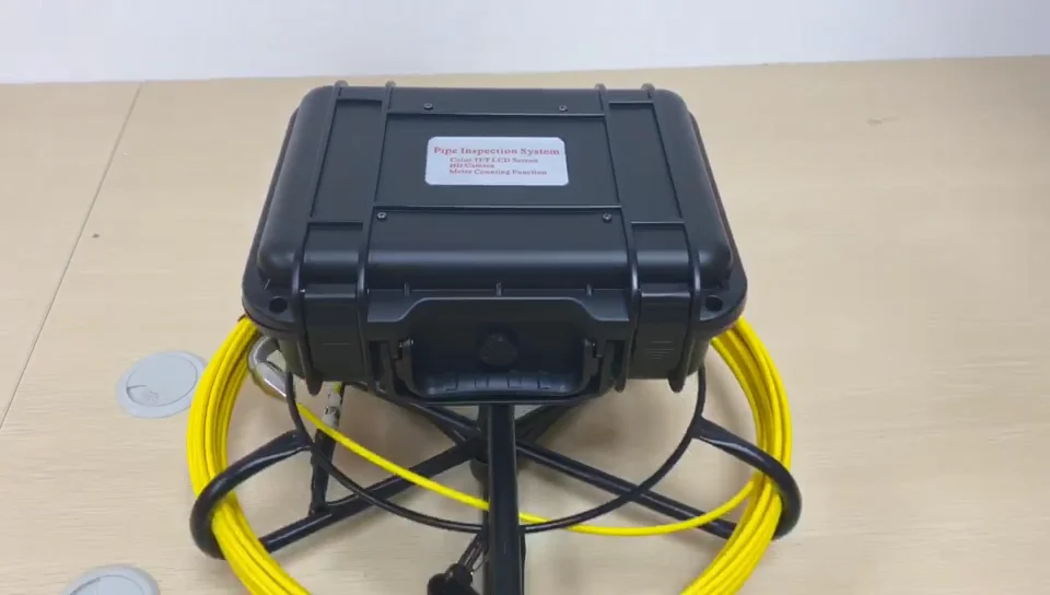 

1000TVL 23mm Lens Drain Pipe Inspection Camera System Equipment With 9" LCD Monitor 20M Cable 12Pcs white Led lights