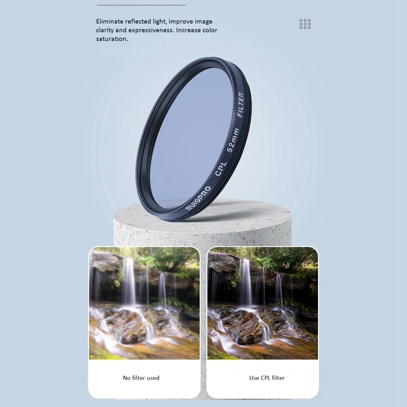 

for GoPro Hero9 Camera 52mm Filter Adapter Gopro Diving Filter Filter Set