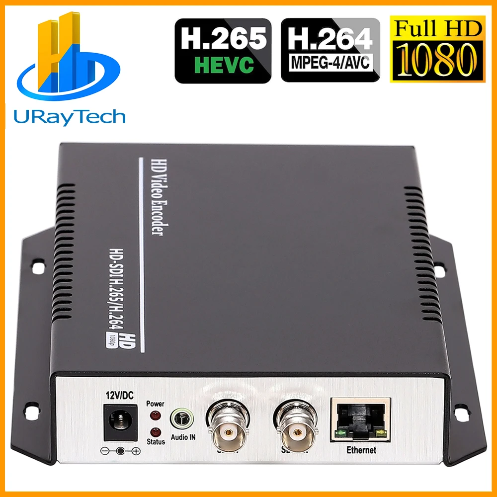 

HEVC H.265 H.264 SD /HD /3G SDI To IP Live Streaming Video Audio IPTV Encoder Support H265 H264 With HTTP RTSP RTMP UDP ONVIF