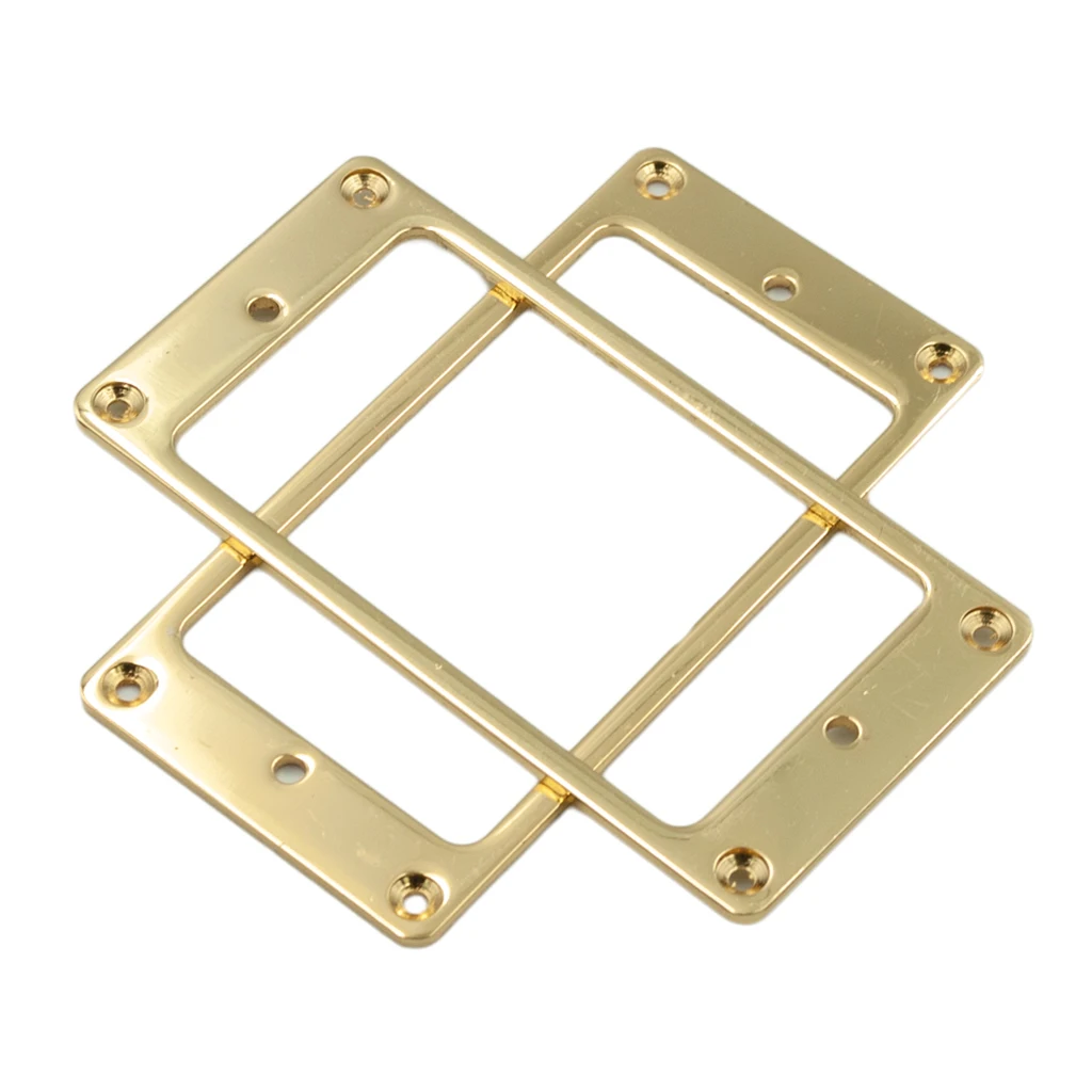 Набор из 2 плоских зажимных колец Humbucker для электрогитары LP Золотой|Детали и