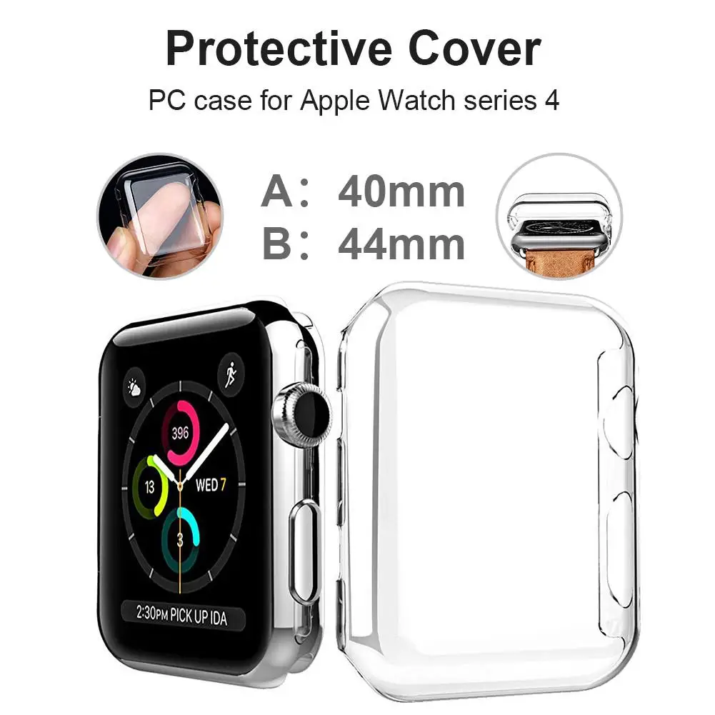 Силиконовый Жесткий Чехол для Apple Watch Series 4 44 мм 40 средство защиты ПК Чехлы Iwatch все