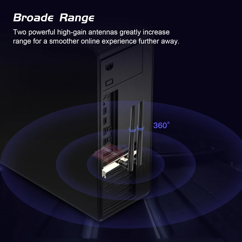 

EDUP 9636GS 3000Mbps Wireless Network Card WiFi 6 PCI-E Bluetooth 5.1 Adapter Dual Band 2.4G/5GHz 802.11AC/AX AX200 PCI-E