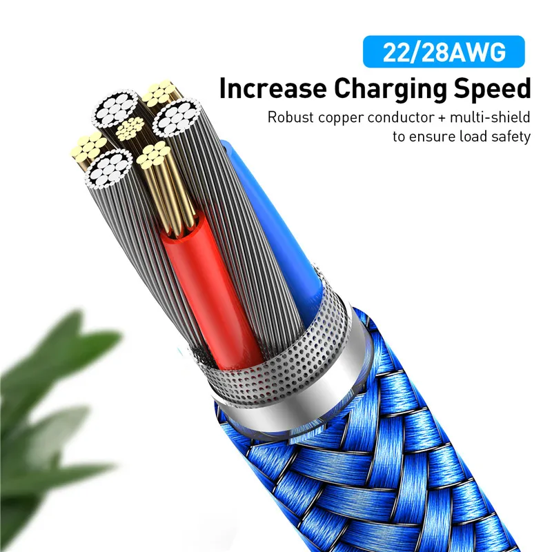 Usb кабель USLION 3A Type C для Samsung S10 S9 S8 провод быстрой зарядки телефона USB Xiaomi mi9 Redmi note