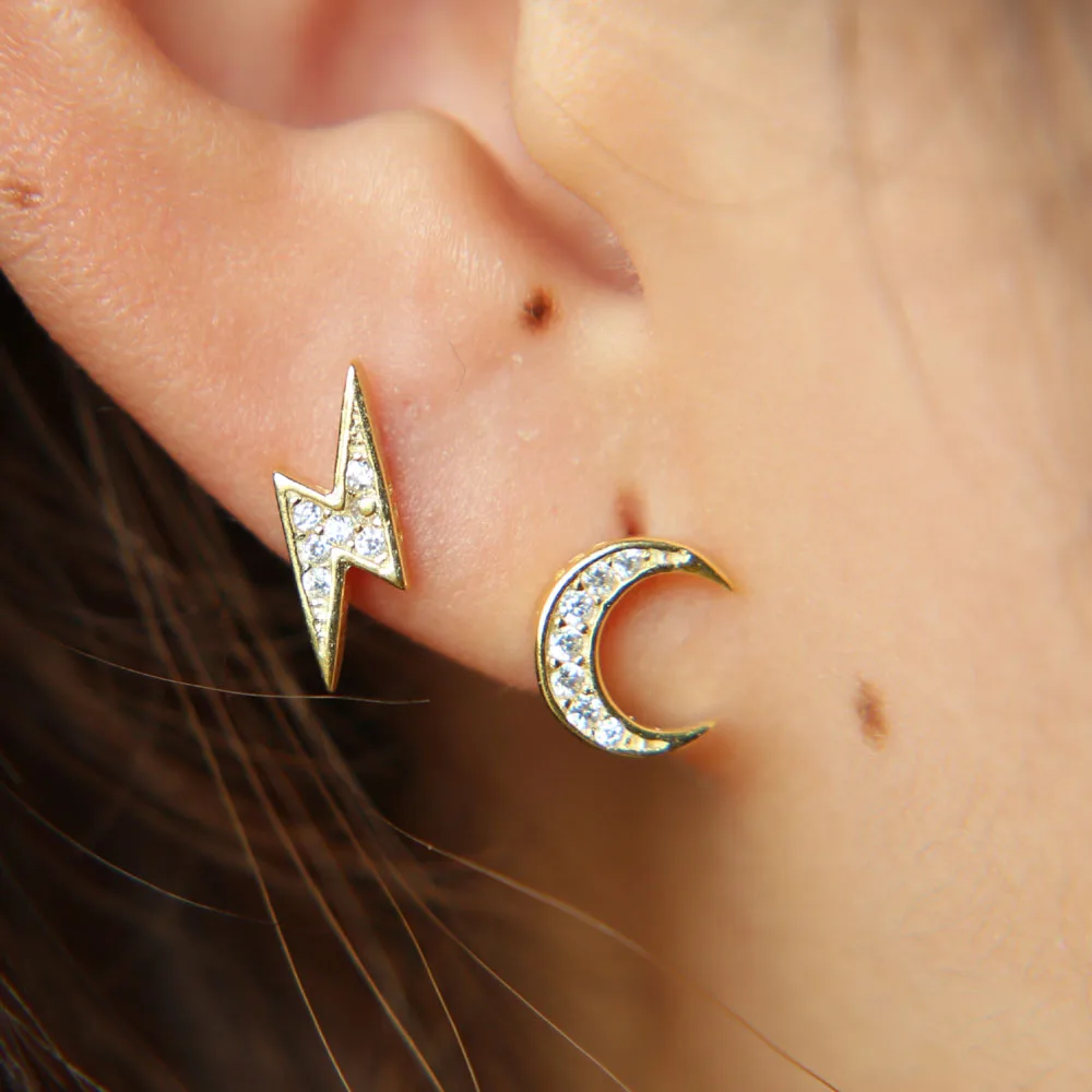 Женские серьги гвоздики из серебра 2019 пробы с фианитом|cute earrings|earrings silver 925earrings |