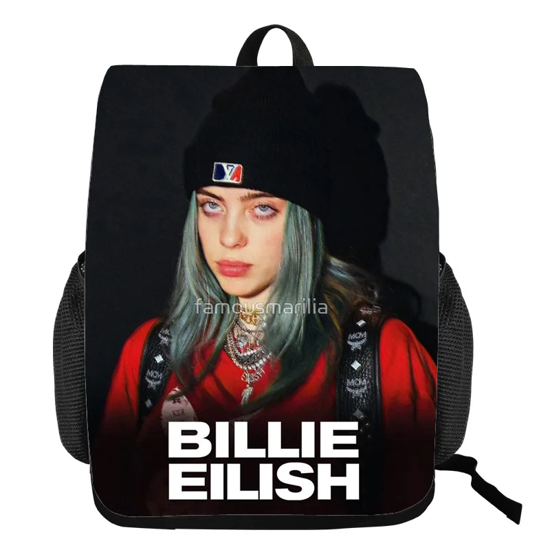 Billie Eilish Bagpack Подростковая распылитель ранцевого типа для с искусственного меха, сумочка, добавить свой комментарий elish портфели джинсовый пенал для мальчиков и для девочек рюкзак для путешествий