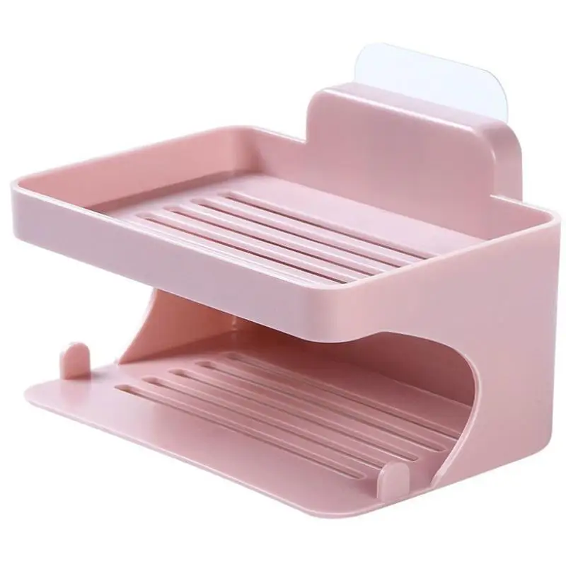 

1Pcs Double-layer Wall Mounted Soap Box Eco-friendly Drain Soap Dish Sponge Container Soap Draining Holder Bathroom Accessories
