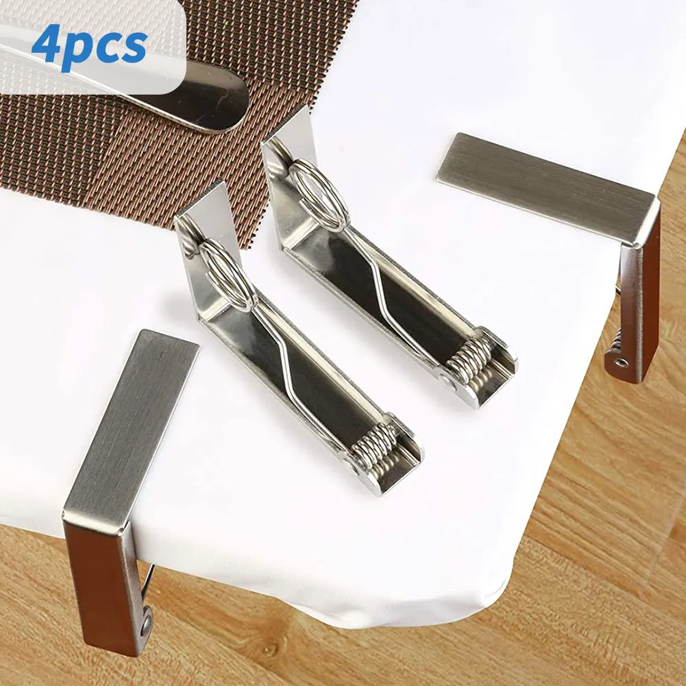 

Stainless Steel Tablecloth Tables Useful Clips Holder Cloth Clamps Party Picnic Wedding Prom Multi-Function Tablecloth Clip