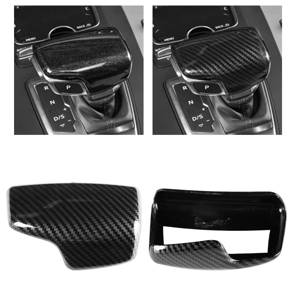 Углеродное волокно стиль ручка переключения рулевого механизма автомобиля