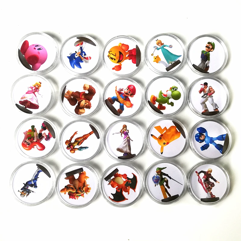 Коллекция монет карт Amiibo Super ударов Bros 20 шт. настройки данных Ntag215 NFC метка