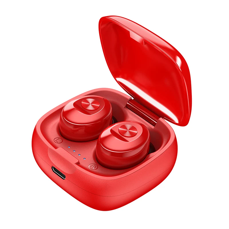 Новинка Bluetooth 5,0 наушники 3D Hi-Fi стерео наушники гарнитура с микрофоном зарядная коробка Громкая связь звонки беспроводные наушники - Цвет: XG12-Red
