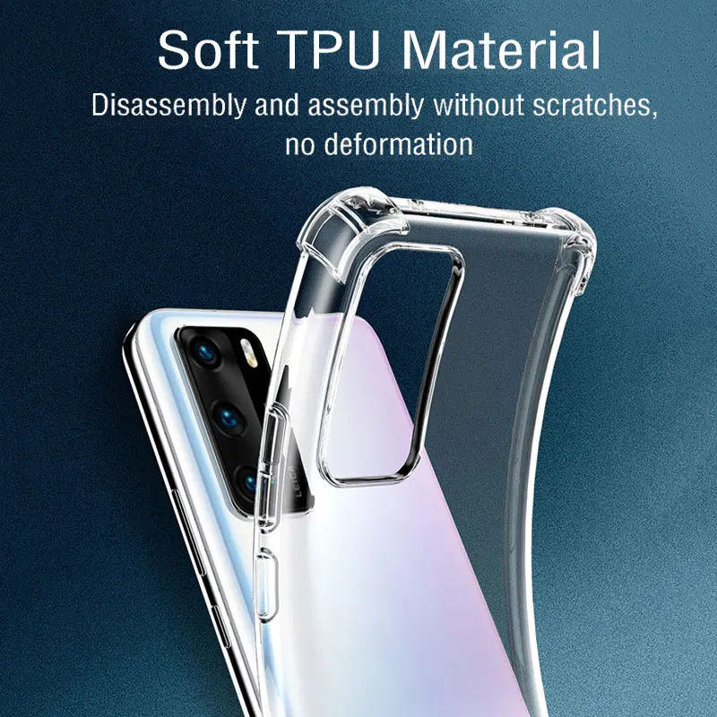 Чехол для телефона из ТПУ с воздушной подушкой Huawei P40 P30 P20 Mate 30 20 Pro Plus Lite E