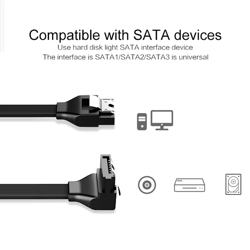

SATA Cable 3.0 to Hard Disk SSD adapter HDD cable Straight 90 Degree Sata 3.0 Cable for Asus MSI Gigabyte Motherboard