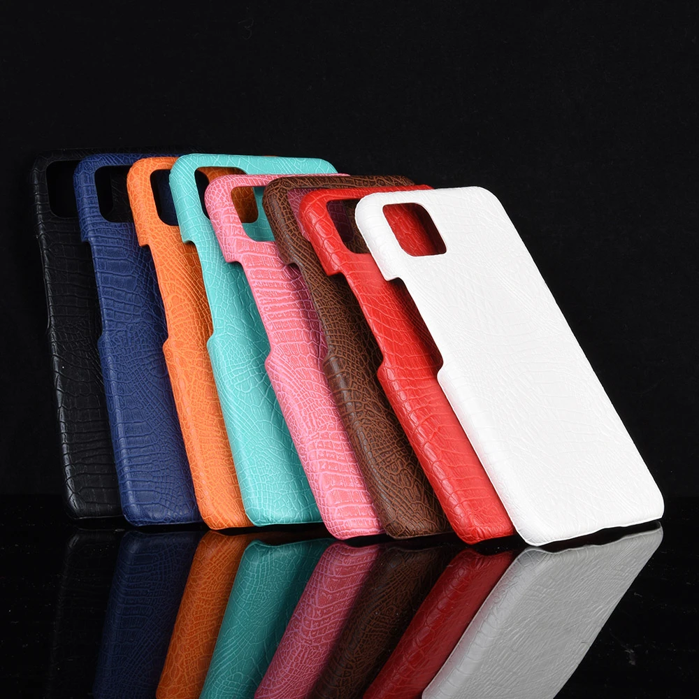 Для Google Pixel 4 XL/4 задний Чехол с узором крокодиловая кожа Slim Fit Жесткий ПК мобильный