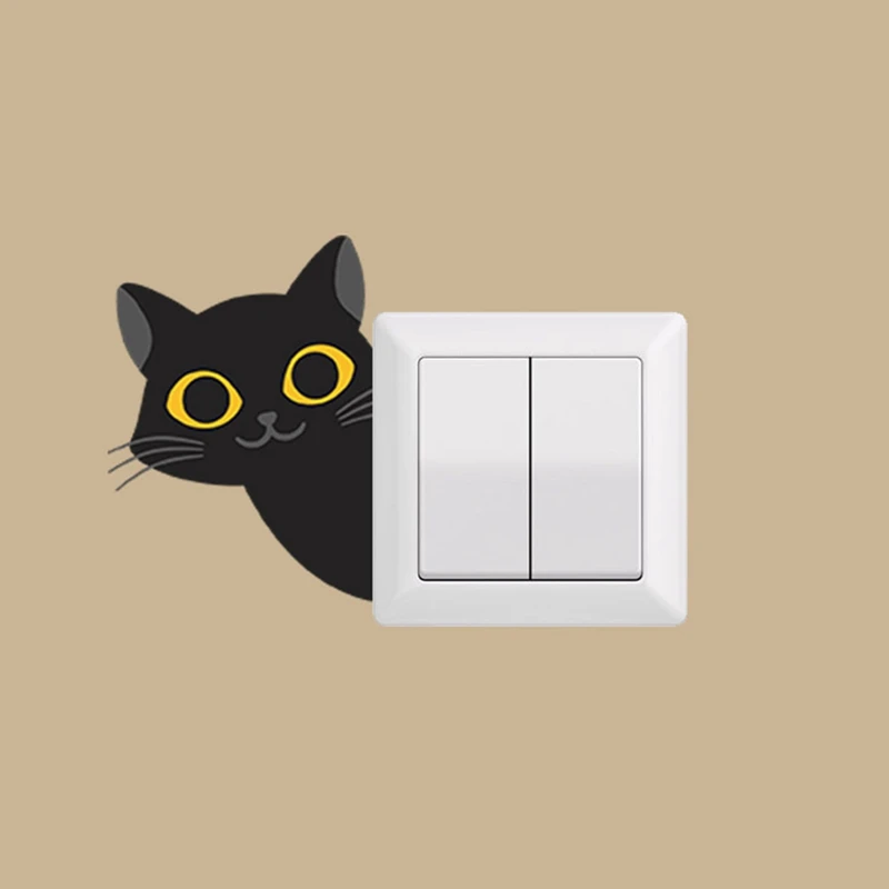 CreativeCute черная фотовспышка переключатель света декоративные наклейки искусство