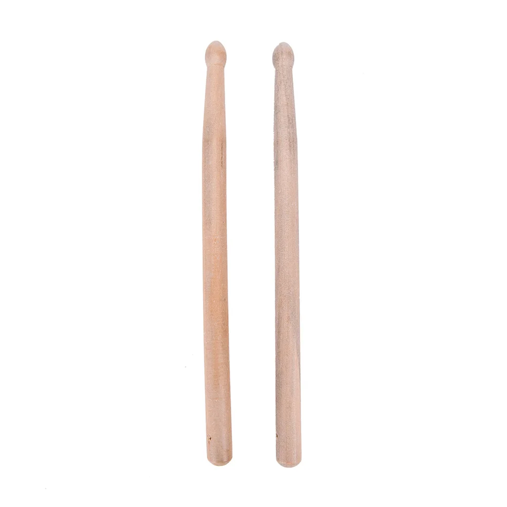 

1Pair 5A Maple Drum Sticks Wood Wooden Tip Band Musical Instrument Drumsticks