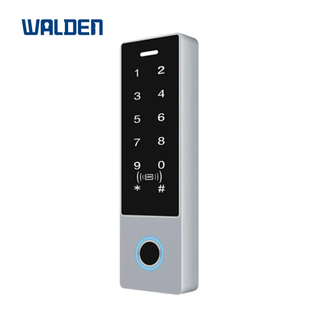 

Waterproof Metal 125KHz Touch-screen Keypad rfid EM Card reader Standalone Access Control with Doorbell